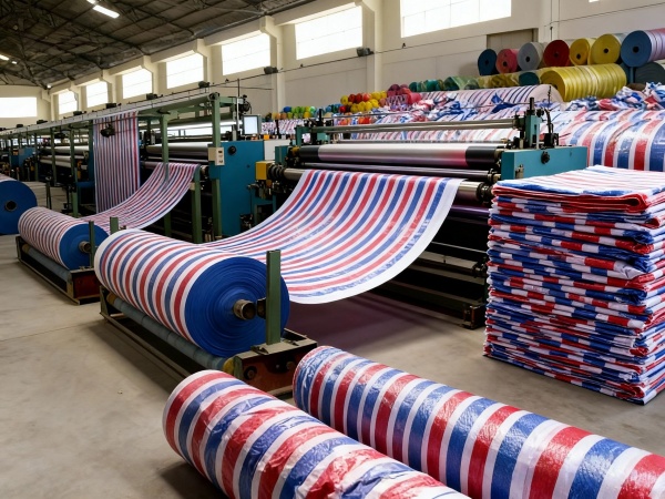 天津PE彩条布生产厂家-加厚双膜防雨布物流仓储工地覆盖材料